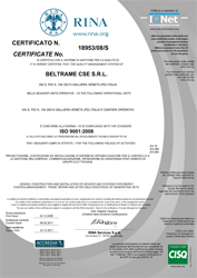 certificato dell'azienda Beltrame CSE Rina